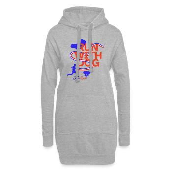 Canicross - Courir avec son chien - Sweat-shirt à capuche long Femme - gris chiné - Devant