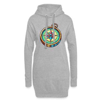 kompass - Hoodie-Kleid - Grau meliert - Vorne