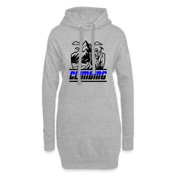 Bergsteigen Symbol - Hoodie-Kleid - Grau meliert - Vorne