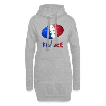 rugby - Hoodie-Kleid - Grau meliert - Vorne