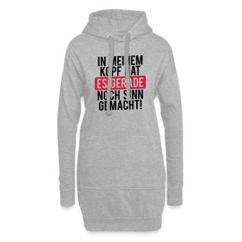 In meinem Kopf... - Hoodie-Kleid - Grau meliert - Vorne