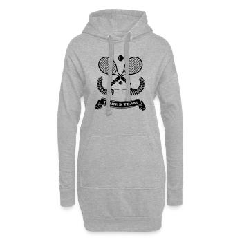 Tennis-Team - Hoodie-Kleid - Grau meliert - Vorne