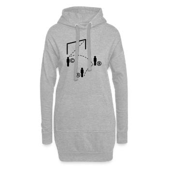 Fussball ABC - Hoodie-Kleid - Grau meliert - Vorne