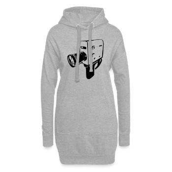 Kamera 5 - Hoodie-Kleid - Grau meliert - Vorne
