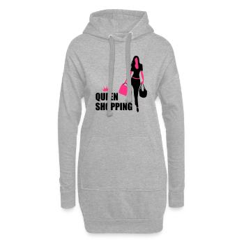 Queen Shopping Crown - Hoodie-Kleid - Grau meliert - Vorne