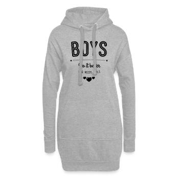 Boys do it better - Hoodie-Kleid - Grau meliert - Vorne