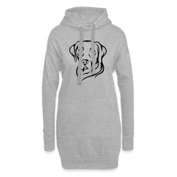 Labrador 2 - Hoodie-Kleid - Grau meliert - Vorne