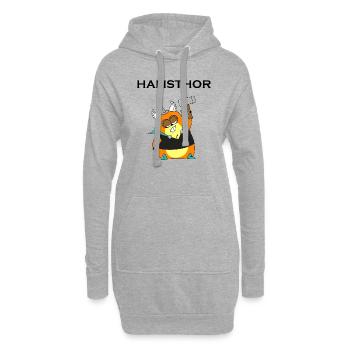 Hamsthor - Hoodie-Kleid - Grau meliert - Vorne