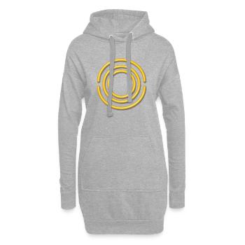 OOS - Schutz Kraft, Schutzhülle, digital gelb, - Hoodie-Kleid - Grau meliert - Vorne