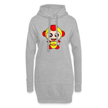 Astro Jaune - Sweat-shirt à capuche long Femme - gris chiné - Devant