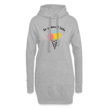 Eis ist Liebe - Hoodie-Kleid - Grau meliert - Vorne