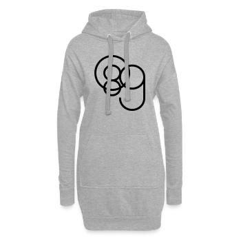 089 München - Hoodie-Kleid - Grau meliert - Vorne