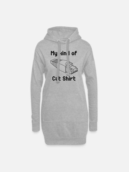 my kind of cat shirt - Hoodie Dress - heather grey