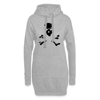 pirat, - Hoodie-Kleid - Grau meliert - Vorne