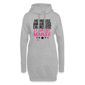 et surtout mariée - Sweat-shirt à capuche long Femme - gris chiné - Devant