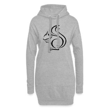 Eichhörnchen - Hoodie-Kleid - Grau meliert - Vorne