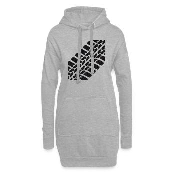 trackz - Hoodie-Kleid - Grau meliert - Vorne