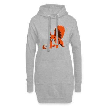 Eichhoernchen - Hoodie-Kleid - Grau meliert - Vorne