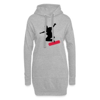 Skater - Hoodie-Kleid - Grau meliert - Vorne
