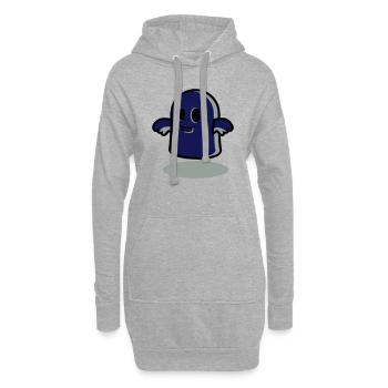 Kleiner Geist um Mitternacht - Gespenst - Hoodie-Kleid - Grau meliert - Vorne