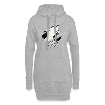 deutschland fussball - Hoodie-Kleid - Grau meliert - Vorne