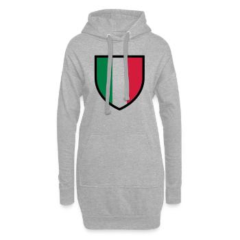 Stemma Italia - blason Italie - Italia flag (T) - Sweat-shirt à capuche long Femme - gris chiné - Devant