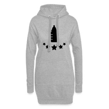 baby__flasche_stars__f1 - Hoodie-Kleid - Grau meliert - Vorne