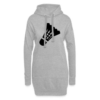 badminton Federball - Hoodie-Kleid - Grau meliert - Vorne