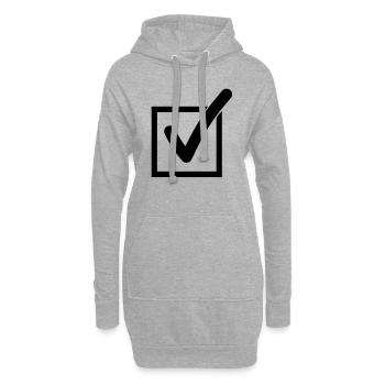 check_mark_f1 - Hoodie-Kleid - Grau meliert - Vorne