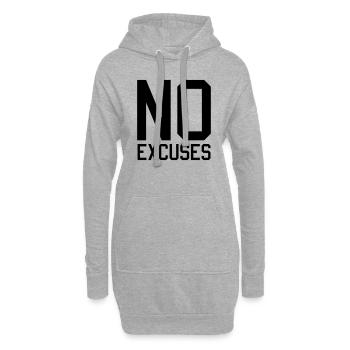 Pas d'excuses - Sweat-shirt à capuche long Femme - gris chiné - Devant