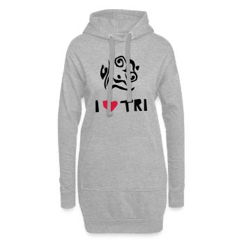 triathlon freestyle - Hoodie-Kleid - Grau meliert - Vorne