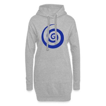 Spiral Pattern - Hoodie-Kleid - Grau meliert - Vorne