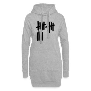 14 - Nummer - Hoodie-Kleid - Grau meliert - Vorne