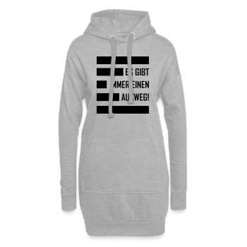 es gibt immer einen auxweg - Hoodie-Kleid - Grau meliert - Vorne