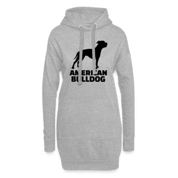 American Bulldog - Sweat-shirt à capuche long Femme - gris chiné - Devant