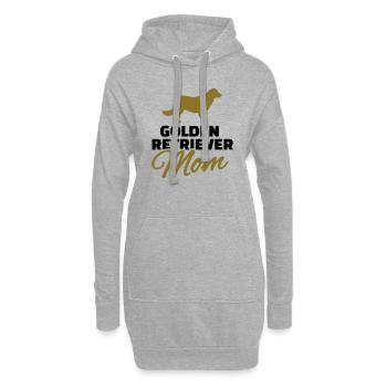 Golden Retriever - Hoodie-Kleid - Grau meliert - Vorne