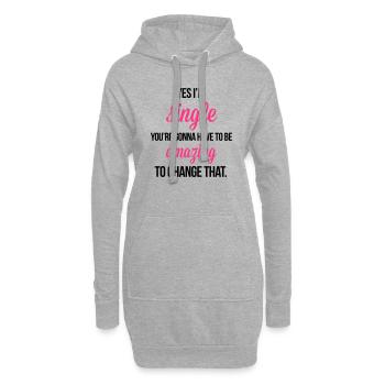 Single - Hoodie-Kleid - Grau meliert - Vorne