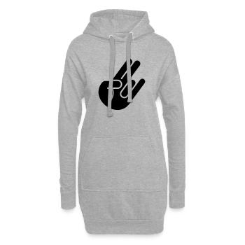 JDM Hand 1c - Hoodie-Kleid - Grau meliert - Vorne