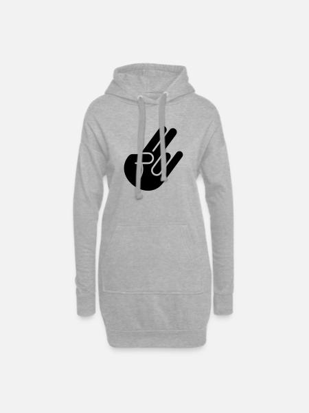 JDM Hand 1c - Hoodie-Kleid - Grau meliert