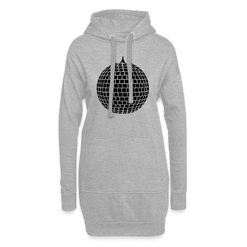 Disco - Sweat-shirt à capuche long Femme - gris chiné - Devant