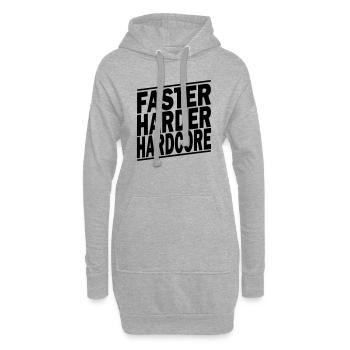 faster harder ii - Hoodie-Kleid - Grau meliert - Vorne