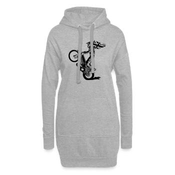 Motorcycle Speedway - Hoodie Dress - heather grey - Front