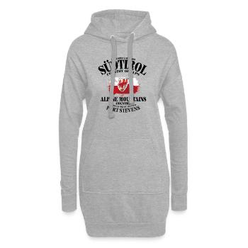 Südtirol Flag Design - Hoodie-Kleid - Grau meliert - Vorne