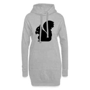 Eichhörnchen - Hoodie-Kleid - Grau meliert - Vorne