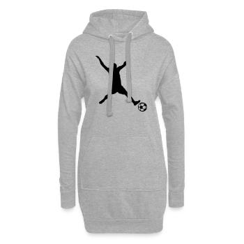 Fußball - Grätsche - Hoodie-Kleid - Grau meliert - Vorne