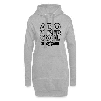 adolescent / enfant / ado / adolescente - Sweat-shirt à capuche long Femme - gris chiné - Devant