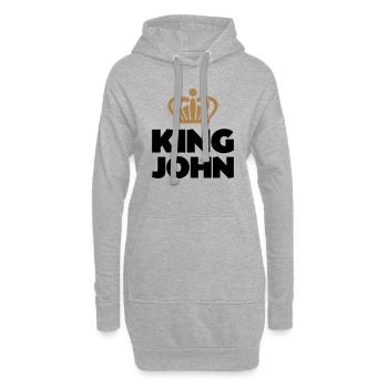 King john name thing crown - Hoodie Dress - heather grey - Front