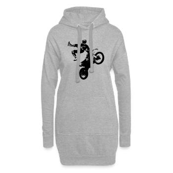 Freestyle Motocross - FMX - Hoodie-Kleid - Grau meliert - Vorne