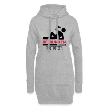 betrunken_02 - Hoodie-Kleid - Grau meliert - Vorne