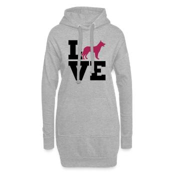 Berger - Sweat-shirt à capuche long Femme - gris chiné - Devant